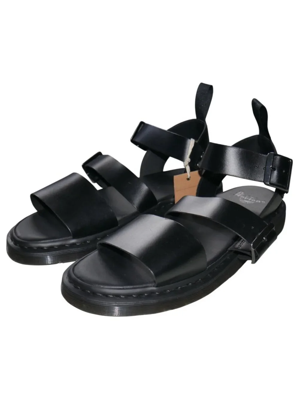 Dr. Martens Gryphon Mens Gladiator Sandals Size 13 Black Leather Strappy Riveted